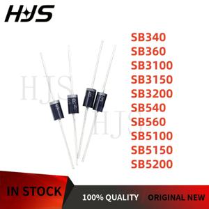 10PCS SB5150 SB5100 SB3150 SB360 SB340 SB3100 SB5200 SB3200 SB540 SB560 DO-27 쇼트키 정류기 다이오드 100% 신규