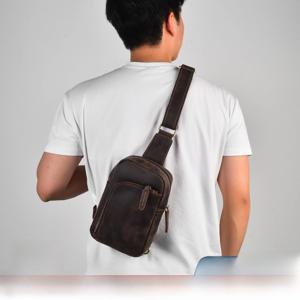 다용도 클래식 가죽 크로스백, 세련된 체인 디자인, 편리한 휴대, 피기 브랜드 남성용 가방 (2026년 여름)
