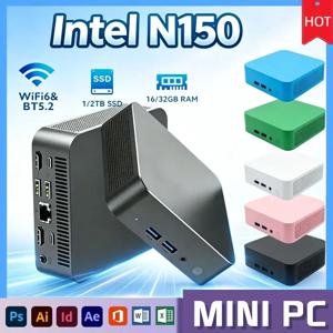 인기 있는 미니 PC, Windows 11, Intel N150, 16GB RAM, 256GB/1TB SSD, 게이밍 PC, 듀얼 Wi-Fi 6, BT5.2, 4K HD, 미니 게이밍 데스크톱