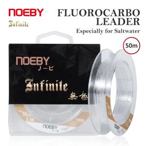 노이비 쇼크 리더 50m 6-65lb 카본 파이버 플루오로카본 낚싯줄 모노필라멘트 라인 100% 납 함유 바닷물 낚싯줄