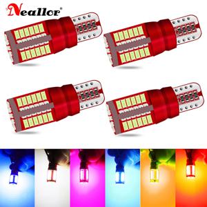 4x T10 LED W5W Canbus 전구 자동차 통관 인테리어 독서 주차 조명 돔 램프 흰색 파란색 빨간색 호박색 얼음 파란색 오류 없음