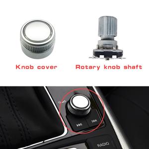 Audi A6 C7 2012-2018 자동차 볼륨 노브 스위치 커버 MMI 키 노브 로터리 샤프트 수리 부품