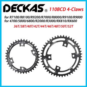 Deckas 4-클로 110BCD 체인링 좁은 와이드 체인휠 36T-58T Shimano R7000 R8000 R9100 R9000 4700 5800 6800 R2000 R3000