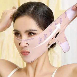 얼굴 붕대 통기성 V 페이스 밴드, 뺨 리프트 업 주름 방지, 얇은 마스크, 이중 턱 감소, V 라인 쉐이핑 붕대