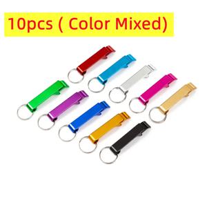 10Pcs 병따개 키 체인 알루미늄 맥주 병따개 금속 EDC 소다 열쇠 고리 도구 선물
