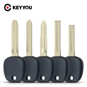 KEYYOU 트랜스폰더 칩 Toyota Rav4 Prado Camry Reiz Highlander Yaris Corolla 자동차 원격 키 쉘 Uncut Blade Blank Case