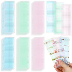 40/45Pcs 테이프 디스펜서 플라스틱 와시 카드 사무실 샘플 보드 저널 DIY 공예 스크랩북용 보관 서브 포장 보드