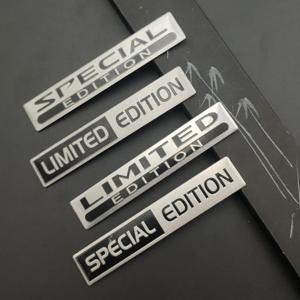 3D 금속 알루미늄 실버 블랙 로고 한정판 엠블럼 자동차 펜더 배지 트렁크 데칼 한정판 Stikcer 액세서리