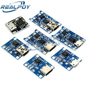 보호 기능이 있는 TP4056 듀얼 기능 5V 1A 미니 마이크로 TYPE-C USB 18650 리튬 배터리 충전 보드 충전기 모듈 1A 리튬 이온