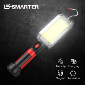 COB 투광 조명 충전식 램프 Led 작업 조명 사용 2*18650 배터리 Led 휴대용 자기 라이트 후크 클립 방수