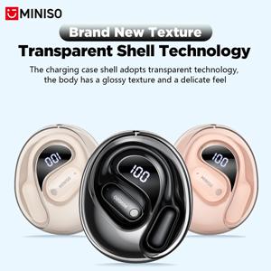 번역기 MINISO MS190 새로운 OWS 무선 헤드폰 스포츠 방수 헤드셋 지능형 블루투스 번역 이어 버드