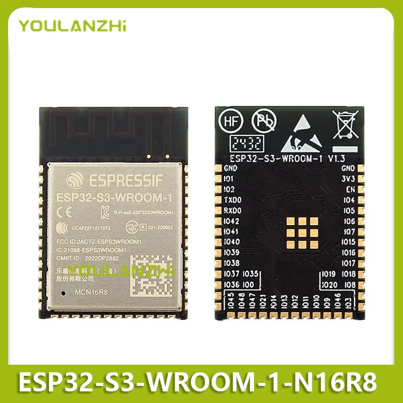 새로운 정품 ESP32-S3-WROOM-1-N16R8 Wi-Fi+ 블루투스 16MB 32비트 듀얼 코어 MCU 모듈 재고 있음