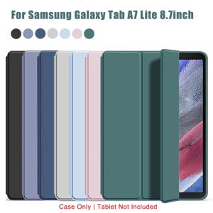 삼성 갤럭시 탭 A7 라이트 8.7'' 2021 SM-T220 SM-T225 마그네틱 스탠드 PU 가죽 보호 커버용 삼중 접이식 플립 케이스