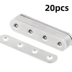 20피스 스테인리스 스틸 앵글 브래킷 78mm 직각 가구 연결부 안전한 고정을 위한 내구성 있는 산업용 하드웨어