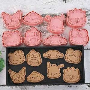 귀여운 산리오 헬로키티, 쿠로미, 마이멜로디, 시나모롤 3D 버터 쿠키 틀, 애니메이션 DIY 베이킹 도구, 특별한 날 선물