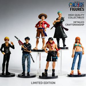 6pcs 애니메이션 원피스 피규어 몽키 D. 루피 로로노아 조로 산지 액션 모델 Pvc 데스크탑 동상 장식품 컬렉션 장난감 선물