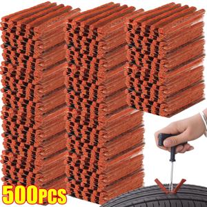10-500Pcs 타이어 수리 스트립 튜브리스 고무 접착제 씰 자동차 오토바이 자전거 타이어 키트 심지 웜 도구 액세서리