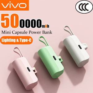 VIVO 500000mAh 미니 보조베터리 고속 충전 휴대용 충전기 22.5W 조명 타입-c 아이폰 화웨이 비상용 외장 배터리