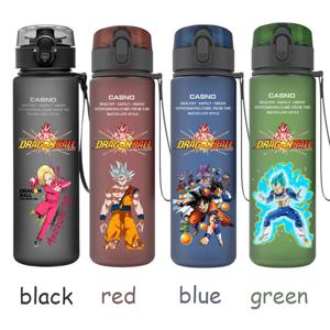 560ML 드래곤볼 물컵 어린이 휴대용 플라스틱 손오공 베지터 부르마 만화 야외 대용량 스포츠 물병 선물