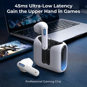 HTC NE49 6.0 트루 무선 이어버드 게이밍 하이파이 딥 베이스 가벼운 무게 멋진 디자인 IPX5 방수 블루투스 이어폰
