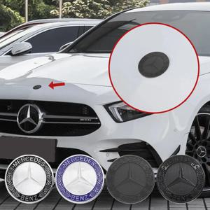 1개 57mm 자동차 전면 후드 로고 배지 엠블럼 보닛 액세서리 (메르세데스 벤츠 AMG W204 W205 W212 W213 W221 W177 W246 GLA CLA GLC 용)