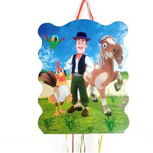 40x30cm 팜 피냐타 풋볼 유니콘 종이 피냐타 장식 소녀 생일 파티 용품 베이비 샤워 아이디어 웨딩 데코