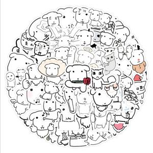 100Pcs Ganadi Dog 미적 스티커 노트북 수하물 기타 헬멧 스크랩북 선물용 그래피티 데칼 케이블 세이버