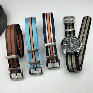 오메가/롤렉스/세이코용 프리미엄 나일론 교체 NATO 스트랩 범용 패브릭 시계줄 액세서리 18mm 20mm 22mm 팔찌