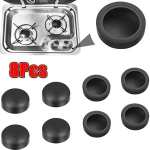 8Pcs 스토브 홀더 고무 커버 캡 (Dometic, Smev, Thetford 호브용) 싱크대 호브 캠핑카용 내구성 카라반 RV 액세서리