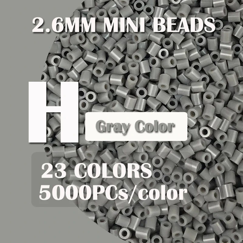2.6mm 미니 비즈 5000PCS 브라운 색상 펄러 비즈 픽셀 아트 퓨즈 비즈 선물 하마 비즈 Diy 퍼즐 아이언 비즈