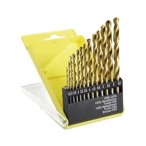 13개 미터법 고속 강철(HSS) 드릴 비트 세트 1.5-6.5mm 강철, 목재, 플라스틱용 다목적 - 드릴링 도구