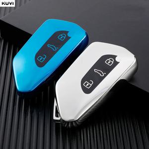 폭스바겐 골프 8 MK8 ID3 ID4 쿠프라 스코다 옥타비아 A8 시트 레온 MK4 포르멘토르 타라코용 TPU 자동차 키 케이스 커버 쉘