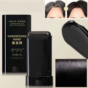 2-in-1 즉시 염색 스틱, 휴대용 컬러 터치업 헤어 스틱(빗 포함), 새치 커버 빗형 염색 스틱 (여성/남성용)