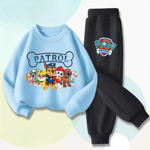 PAW Patrol 베이비 보이즈 긴팔 풀오버 및 바지 2개 세트 2026 가을 신상 아동용 스웨트셔츠 세트 키즈 캐주얼 트레이닝복