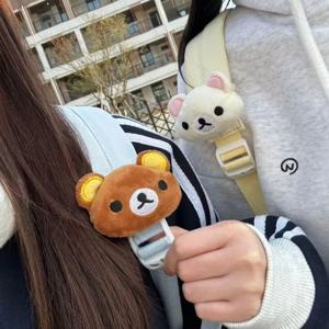 Kawaii Rilakkuma 배낭 스트랩 장식 귀여운 만화 곰 인형 장식 소프트 가방 어깨 스트랩 장식 액세서리