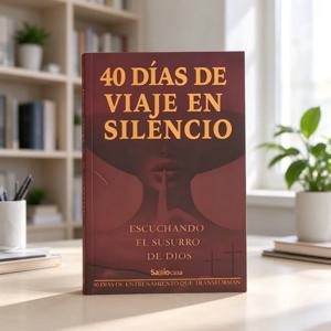 《침묵 속의 40일 여정》, 스페인어 페이퍼백, 기독교 신자들을 위한 영감을 주는 영적 독서, 고품질, 무료 배송