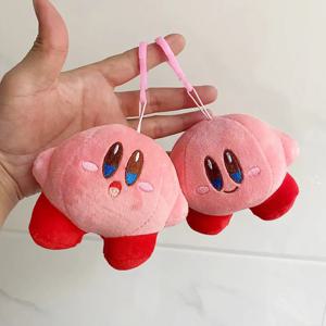 커비 플러시 인형 가방 참 키체인 귀여운 만화 캐릭터 인형 배낭 펜던트 카와이 선물 수집품