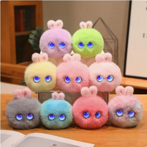 AI 인터랙티브 토끼 봉제인형, 큰 눈 귀여운 플러시 토끼 인형, 어린이 교육용 동반 장난감, 선물 상자 포함 어린이 인형