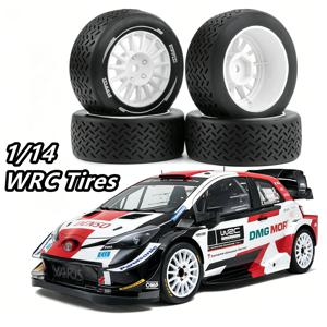 1/14 WRC 랠리 타이어 레이싱 타이어 12mm 헥스 (1:10 1:14 RC 온로드 자동차 타미야 M05 M08 MJX 14303 C3 ZD RX12 DSK 업그레이드 부품용)