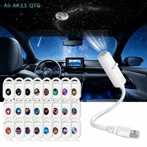 1세트 USB 갤럭시 프로젝터 야간 조명 360 °   회전식 LED 별빛 하늘 무드등 파티 및 홈 데코레이션용