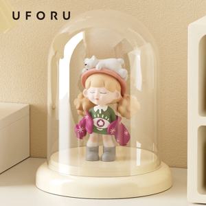 UFORU 투명 아크릴 진열 케이스, 방진 수집품 쇼케이스, 가정 장식용 모던 데스크탑 정리함