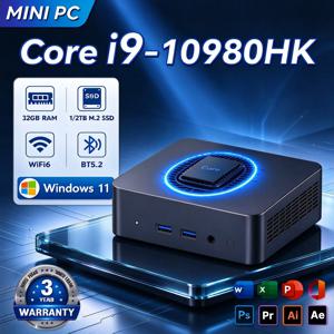 Windows 11 미니 PC, Intel Core i9-10980HK 프로세서, 16GB/32GB RAM, 1TB SSD, Wi-Fi 6, Bluetooth 5.2, 4K HD, 휴대용 데스크톱 컴퓨터 (게임 및 사무용)