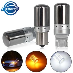 2개입 캔버스 S25 1156 BA15S P21w BAU15S PY21w T20 7440 W21W LED 전구 3014 144smd 에러프리 캔버스 방향지시등 브레이크 램프
