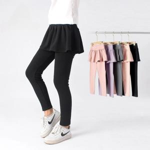 새 여자 레깅스 코튼 프릴 스커트 바지 유아 따뜻한 스트레치 레깅스 스커트 키즈 Footless Tights 학교 유니폼 바지