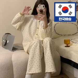 수면 잠옷 빅사이즈 체리 겨울 잠옷 누빔 크리스마스 파자마 파티