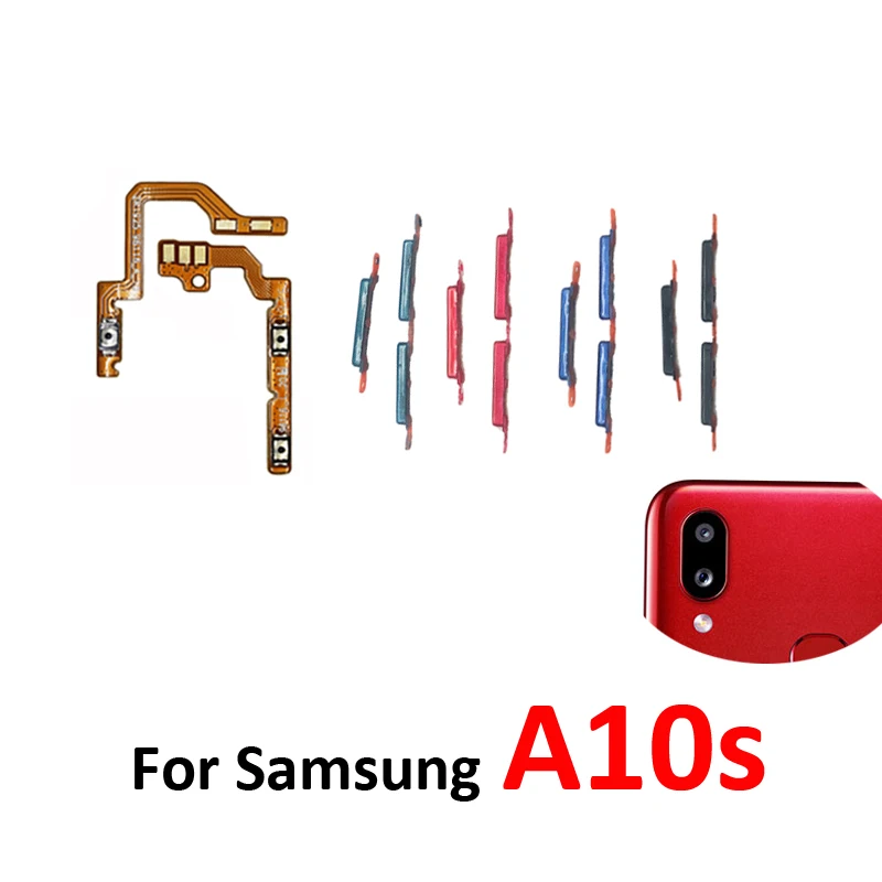 삼성 갤럭시 A10s A107 A107F 휴대폰용 새 전원 볼륨 버튼 온오프 업다운 외부 제어 키 내부 플렉스 케이블 부품