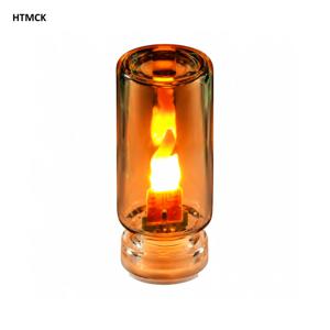 USB 전원으로 작동하는 깜박이는 LED 캔들 모양의 야간 조명, 차량, 집, 방, 노트북 등을 장식할 수 있는 무광 유리 재질의 인공 불꽃 램프