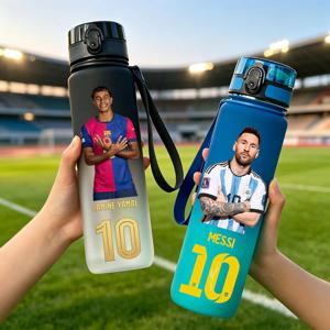650ML 호나우두 메시 음바페 축구 스타 스포츠 물병 라민 야말 물컵 피트니스 음료병 주전자 팬 선물
