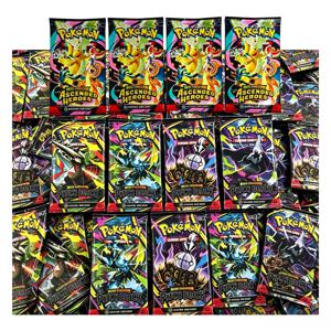 포켓몬 TCG 메가 에볼루션-피치 블랙 부스터, 어센디드 히어로즈, 판타스말 플레임즈 TCG 트레이딩 카드 컬렉션 세트 (9팩)