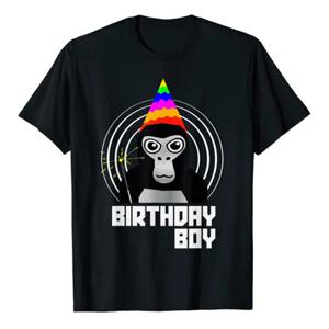 고릴라 태그 생일 소년 VR 게이머 셔츠 (남아용) 십대 티셔츠 재미있는 생일 선물 귀여운 그래픽 티셔츠 상의 반팔 블라우스 선물